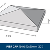 PIER CAP 550x550x50mm (22")