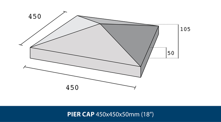 PIER CAP 450x450x50mm (18")