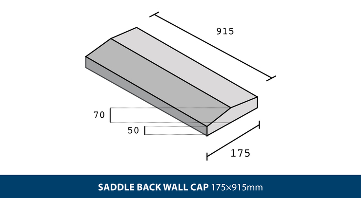SADDLE BACK WALL CAP 175×915mm