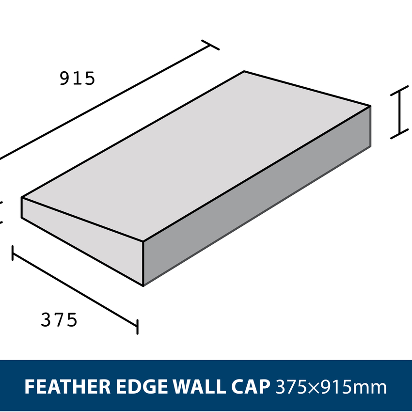 FEATHER EDGE WALL CAP 375x915mm